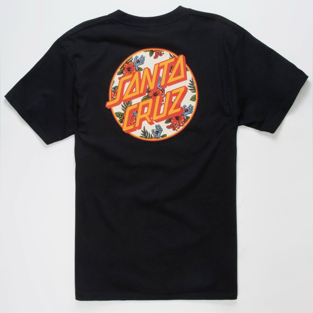EUC Men’s Santa Cruz Black Vacation Dot Graphic T-Shirt